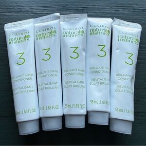 5 Clairol Natural Instincts Brilliant Shine Conditioner Tubes NEW
